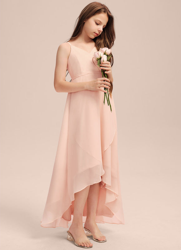 Robe Asymétrique Flottante Beige - gallery 5