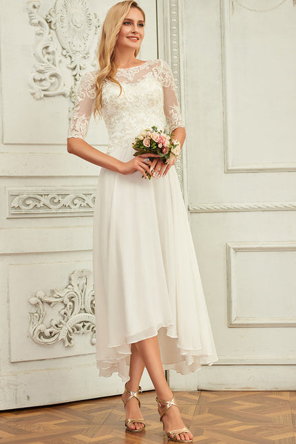 Robe Asymétrique Nuptiale Scintillante - gallery 5