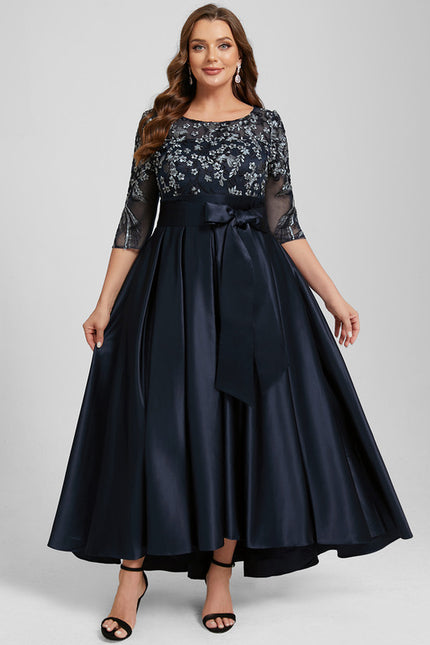 Robe Asymétrique Satinée Florale - gallery 8