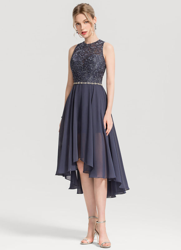Robe Asymétrique Mousseline Chic - gallery 2
