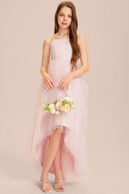 Robe Asymétrique Tulle Rose Pastel - gallery 1