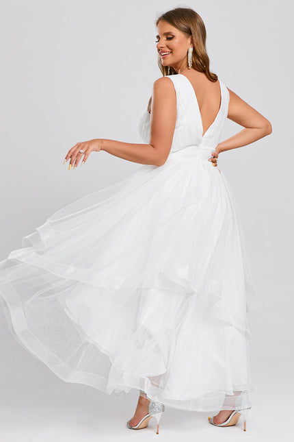 Robe Asymétrique Tulle Vaporeuse - gallery 8
