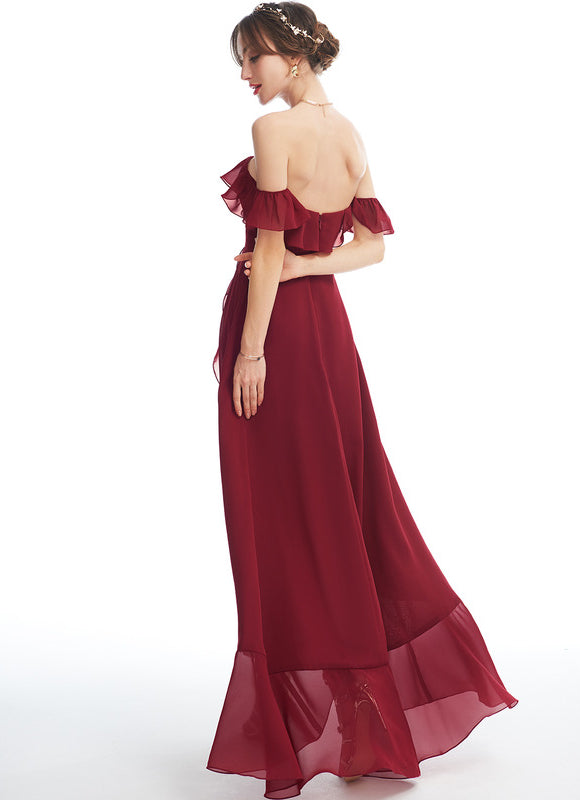 Robe Asymétrique Mousseline Volante - gallery 3