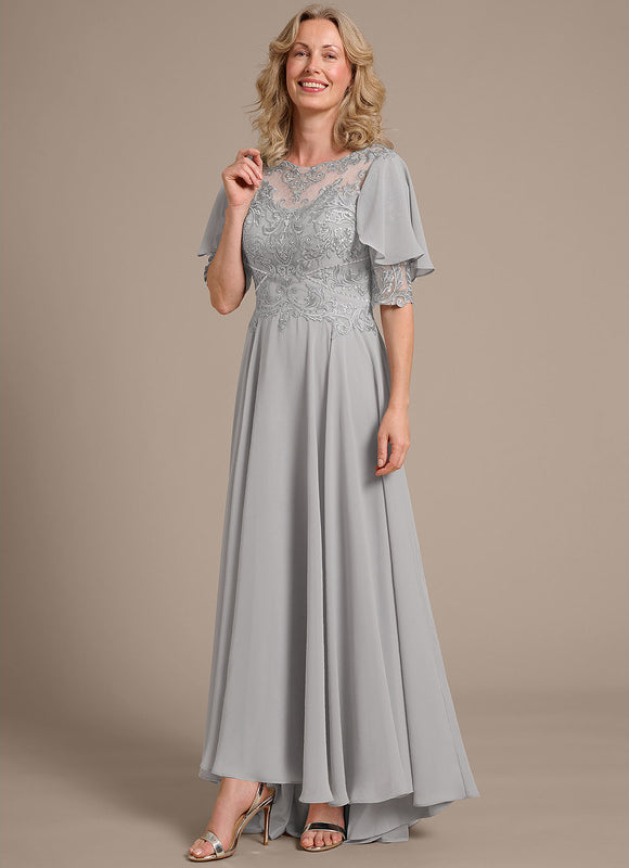 Robe Asymétrique Grise Élégante - gallery 4