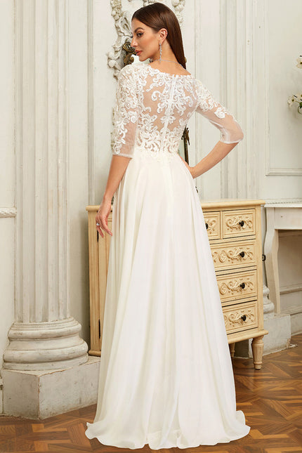 Robe Asymétrique Élégante Dentelle - gallery 4