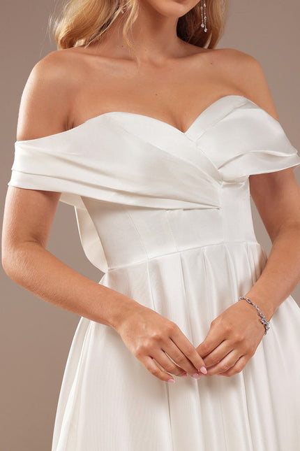 Robe Asymétrique Satinée Moderne - gallery 1