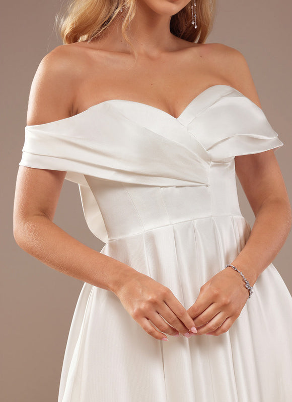 Robe Asymétrique Satinée Moderne - gallery 1