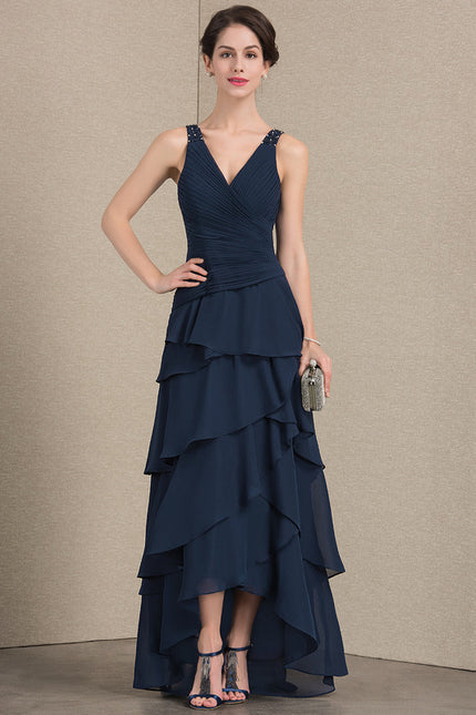 Robe Asymétrique Fluide Argentée - gallery 4