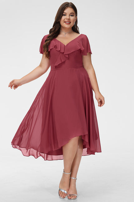 Robe Asymétrique Fluide Vert Pâle - gallery 5