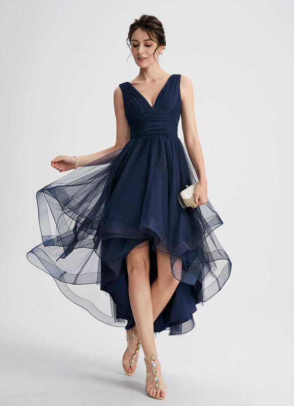 Robe Asymétrique Tulle Aérienne - gallery 2