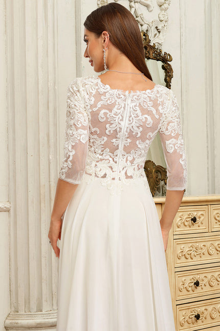 Robe Asymétrique Élégante Dentelle - gallery 5