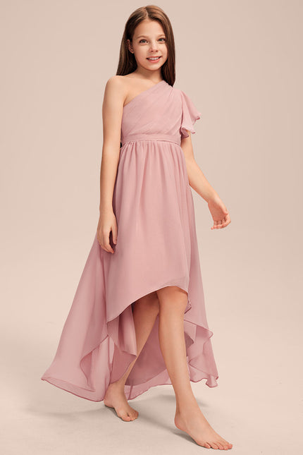 Robe Asymétrique En Mousseline Légère - gallery 3