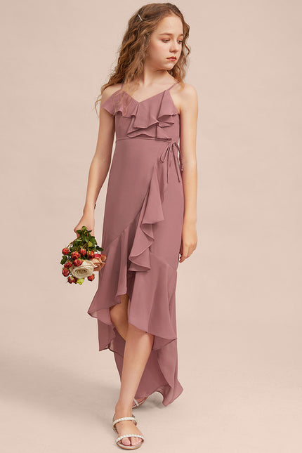 Robe Asymétrique Fluide Rose Poudré - gallery 2