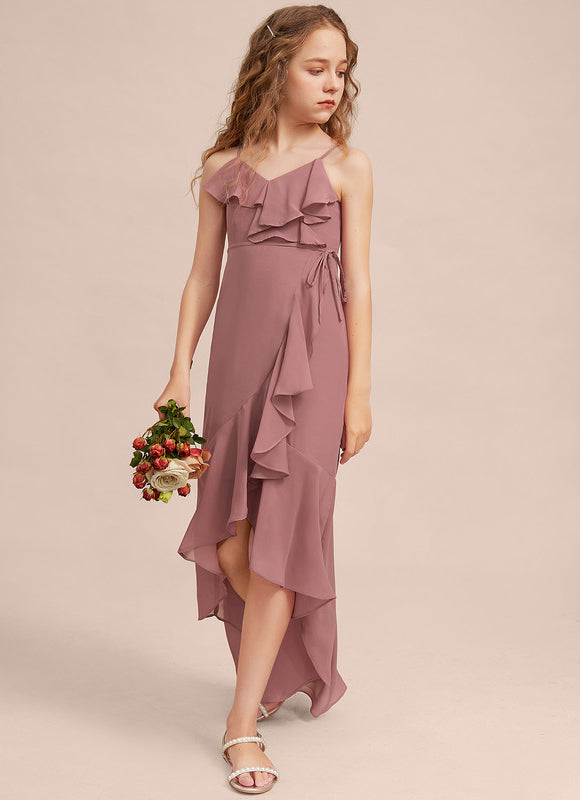 Robe Asymétrique Fluide Rose Poudré - gallery 2