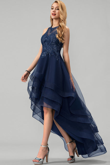 Robe Asymétrique Tulle Ondulée - gallery 2