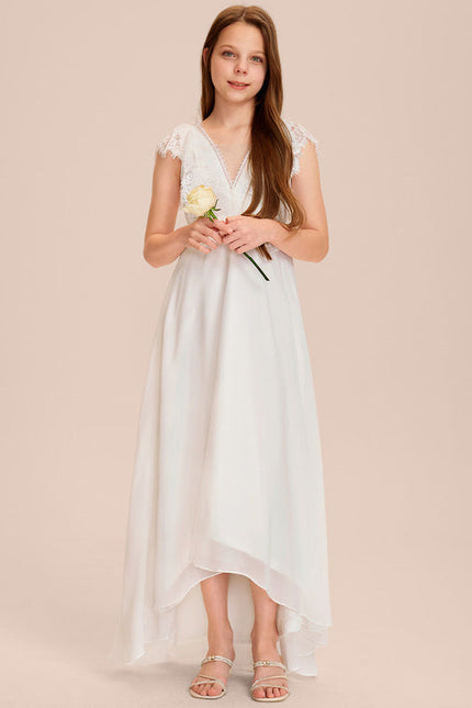 Robe Blanche Asymétrique Mariage - gallery 5