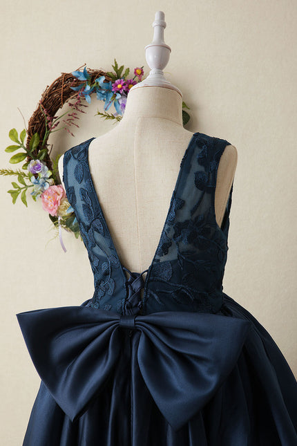 Robe Asymétrique Satin Fleurie - gallery 2