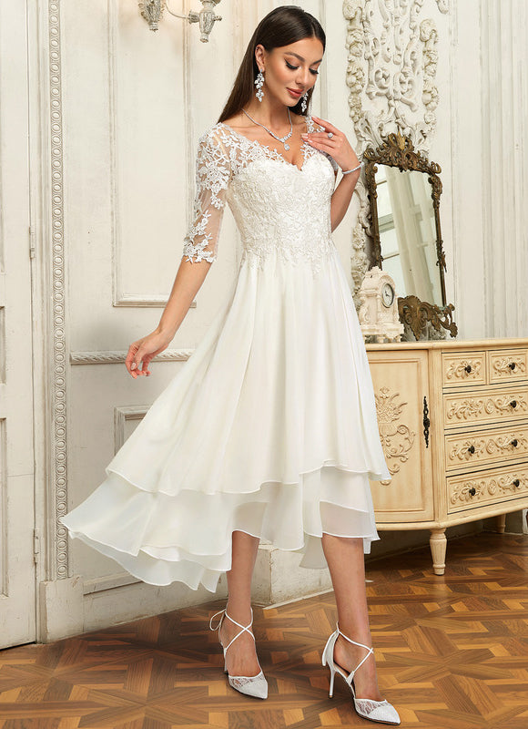 Robe Asymétrique Vaporeuse Élégante - gallery 1