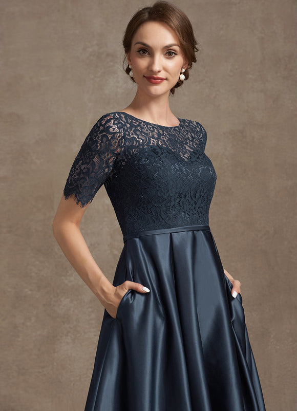 Robe Asymétrique Satin Chic - gallery 2