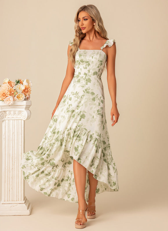 Robe Asymétrique Fleurie Légère - gallery 2