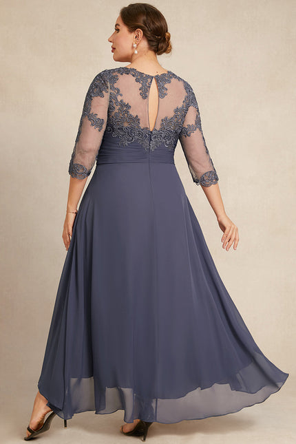 Robe Asymétrique Dentelle Lavande - gallery 9