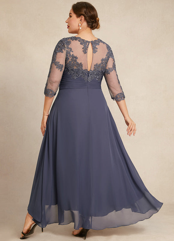 Robe Asymétrique Dentelle Lavande - gallery 9