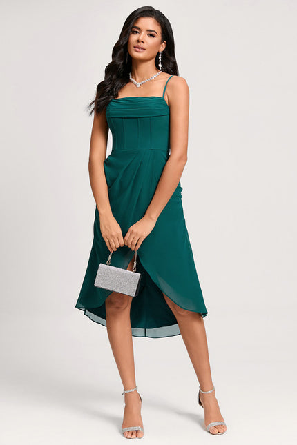 Robe Asymétrique Cocktail Drapée - gallery 1