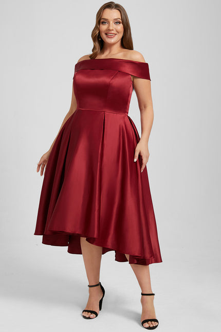 Robe Asymétrique Soirée Bordeaux - gallery 9