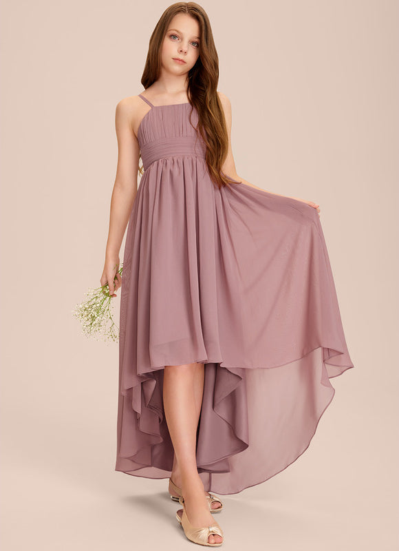 Robe Asymétrique Évasée Vert Deau - gallery 2