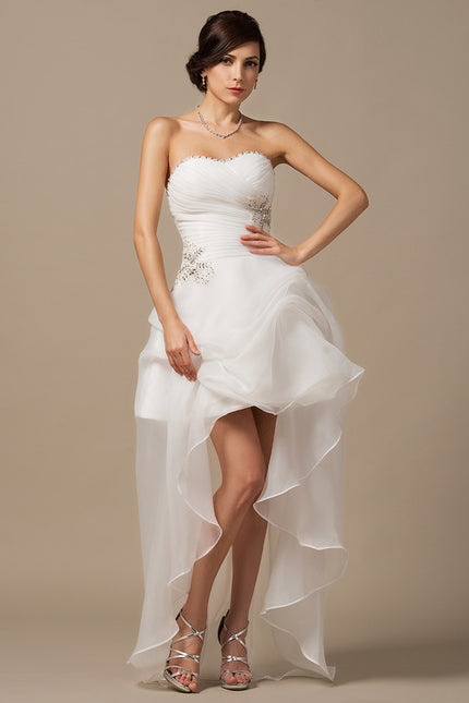 Robe Asymétrique Organza Éclatante - gallery 1