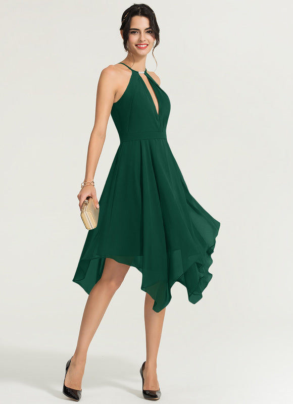 Robe Asymétrique Chic Asymétrique Perlé