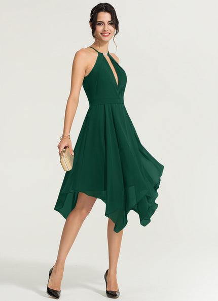Robe Asymétrique Chic Asymétrique Perlé