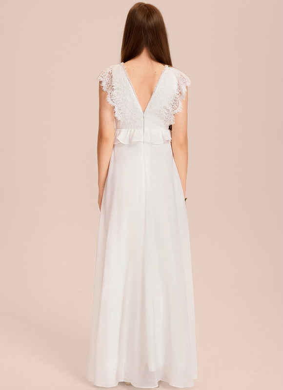 Robe Blanche Asymétrique Mariage - gallery 2