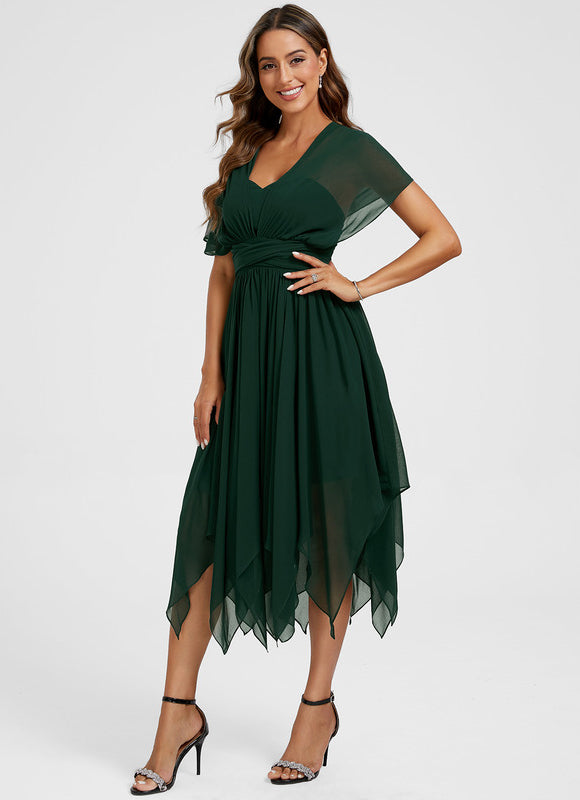 Robe Asymétrique Mousseline - gallery 6