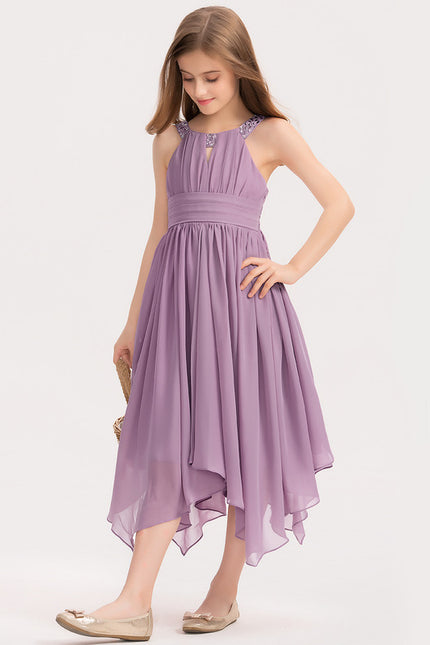Robe Asymétrique Lavande Élégante - gallery 2