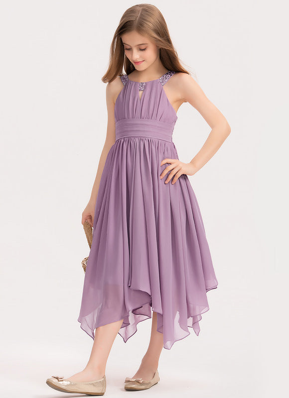Robe Asymétrique Lavande Élégante - gallery 2