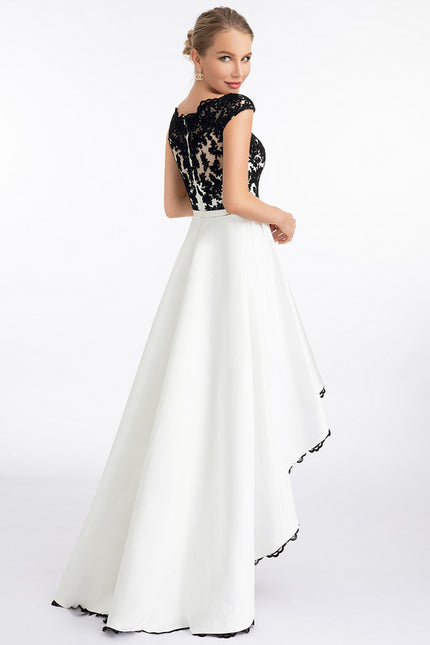 Robe Asymétrique Élégante Bicolore - gallery 7