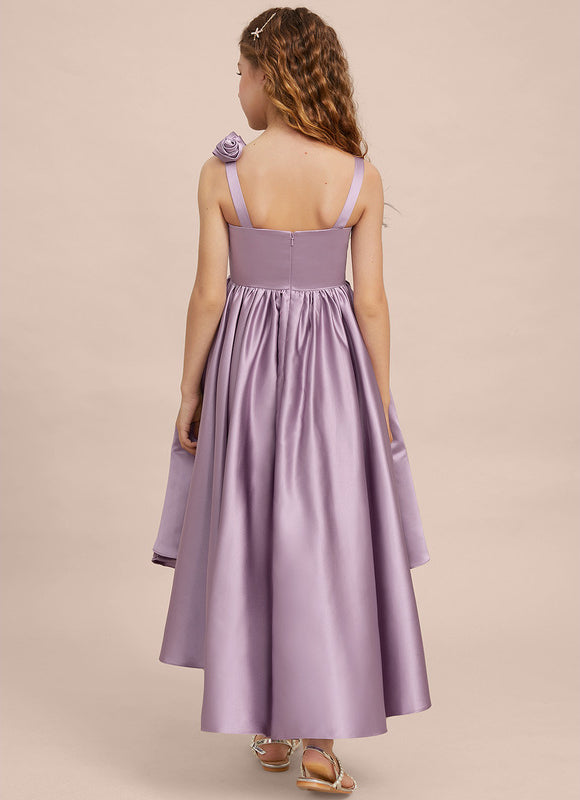 Robe Asymétrique Satin Lilas 3D - gallery 7