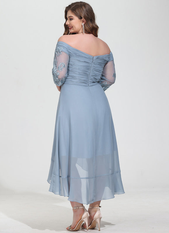 Robe Asymétrique Soirée Brodée - gallery 8
