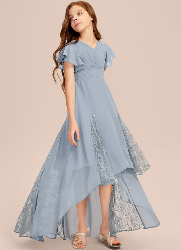 Robe Blanche Asymétrique Mariage - gallery 5