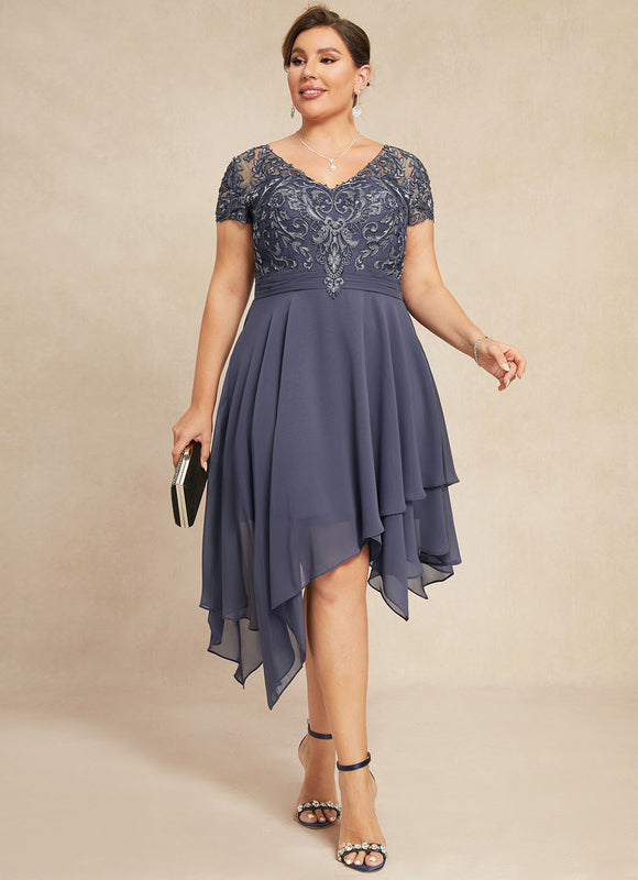 Robe Asymétrique Mousseline Fleurie - gallery 7