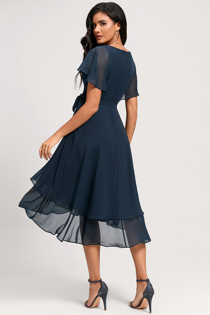 Robe Asymétrique Fluide Dentelle - gallery 1