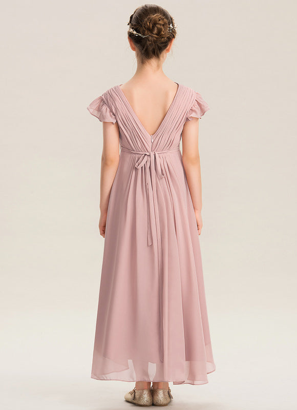 Robe Asymétrique Rose Flottante - gallery 4