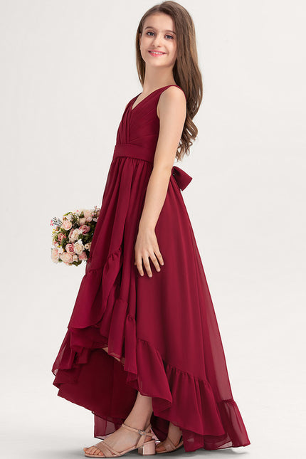 Robe Asymétrique Bourgogne Élégante - gallery 2