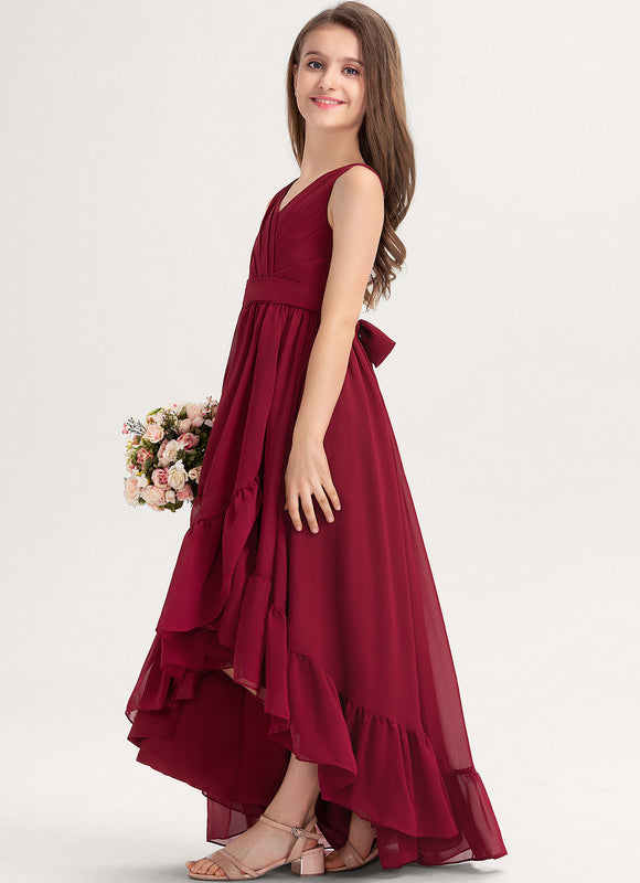 Robe Asymétrique Bourgogne Élégante - gallery 2