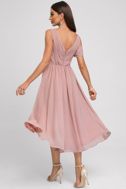 Robe Asymétrique Plissée Émeraude - gallery 3