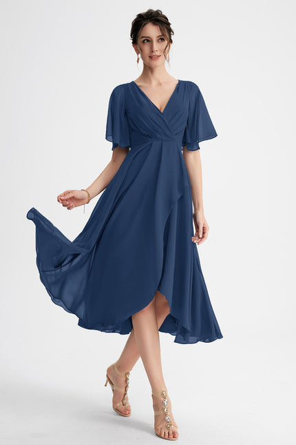 Robe Asymétrique Fluide Vert Pâle