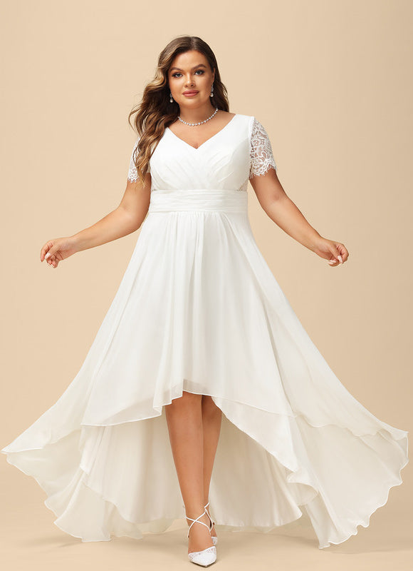 Robe Asymétrique Élégante Dentelle - gallery 5
