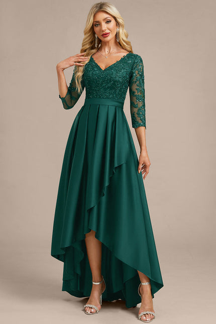 Robe Longue Asymétrique Verte - gallery 2