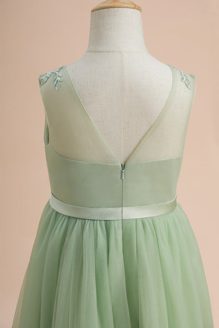 Robe Asymétrique Enfant Tulle Floral - gallery 5